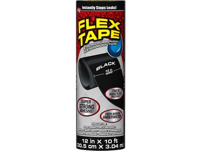 Flex Seal General Purpose Repair Tape, 12 x 3.33 Yds., Black (TFSBLKR1210)