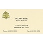 Custom Gold Foil Embossed Business Cards, CLASSIC® Ivory Laid 80#, Raised Ink, 1 Standard Ink, 1-Sided, Logo 203, 250/PK