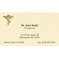 Custom Gold Foil Embossed Business Cards, CLASSIC® Ivory Laid 80#, Raised Ink, 1 Standard Ink, 1-Sid