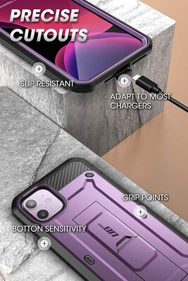 SUPCASE Unicorn Beetle Pro Metallic Purple  Rugged Case for iPhone 11 (S-IP1161-UBP-PU)