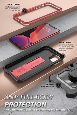 SUPCASE Unicorn Beetle Pro Metallic Red Rugged Case for iPhone 11 (S-IP1161-UBP-RD)