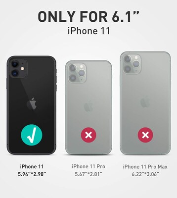 SUPCASE Unicorn Beetle Style Black Slim Case for iPhone 11 (S-11-6.1-UBS-BK)