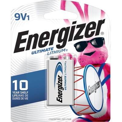 Energizer Ultimate Lithium Battery, 9V (L522BP)
