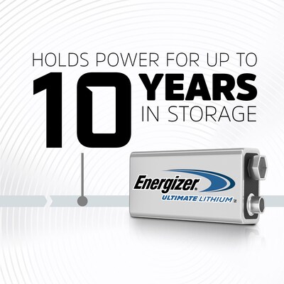Energizer Ultimate Lithium Battery, 9V (L522BP)