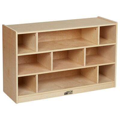 ECR4Kids® Medium Block Storage Cart, Natural