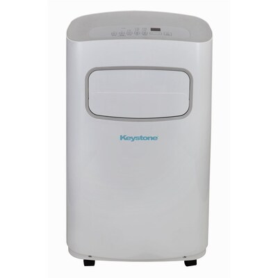 Keystone 14,000 BTU 115V Portable Air Conditioner with Remote Control in White/Gray