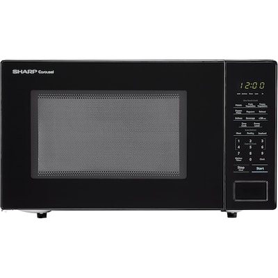 Sharp Carousel 1.1 Cu. Ft. 1000W Countertop Microwave Oven in Black