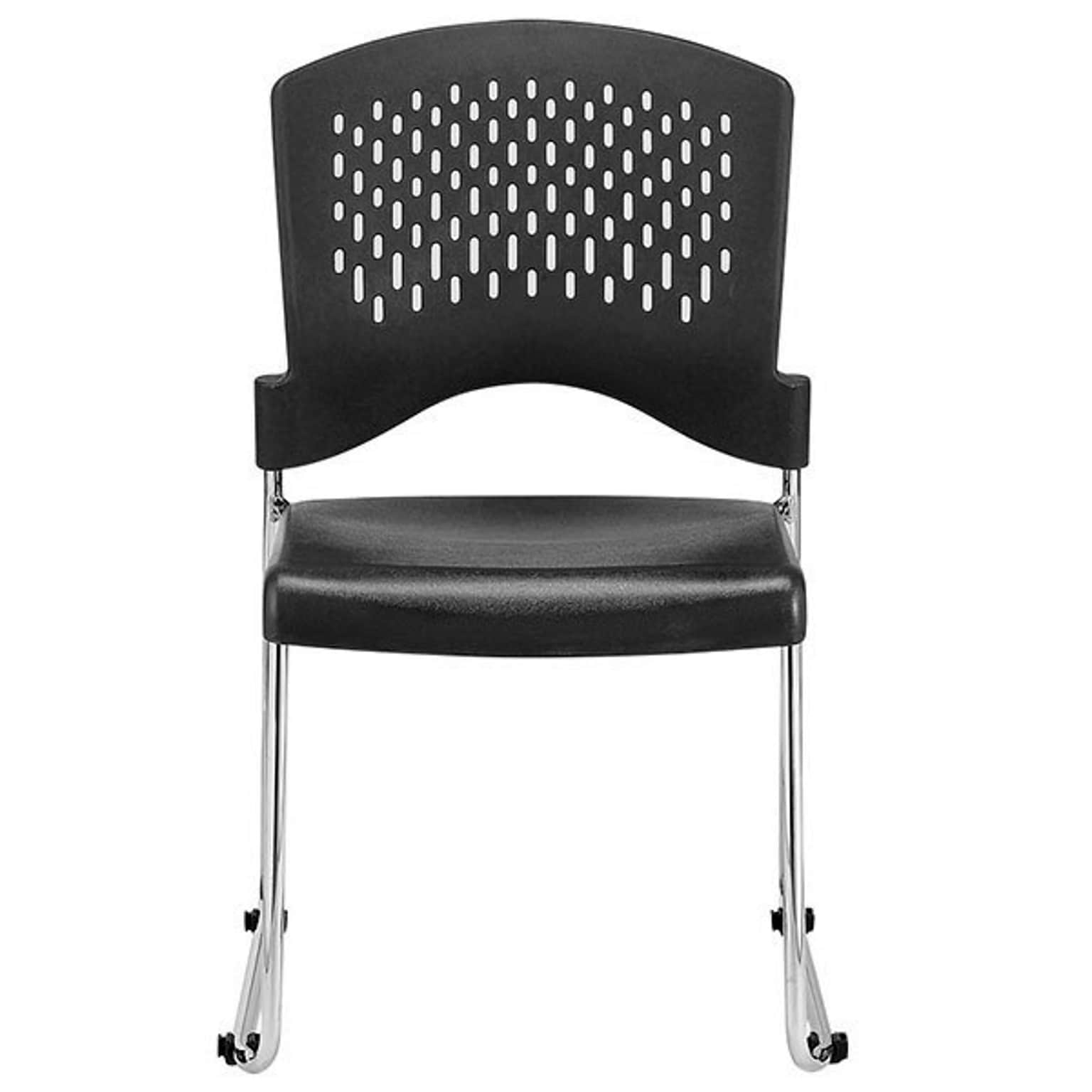 Raynor Eurotech S4000 Plastic Aire Stackable Chair, Black, 4/Carton