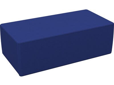 SoftScape Junior Polyurethane/Foam Ottoman Chair, Blue (10448-BL)