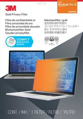 3M Gold Privacy Filter for 15.4 Apple MacBook Pro 15”, 16:10 Aspect Ratio (GFNAP007)
