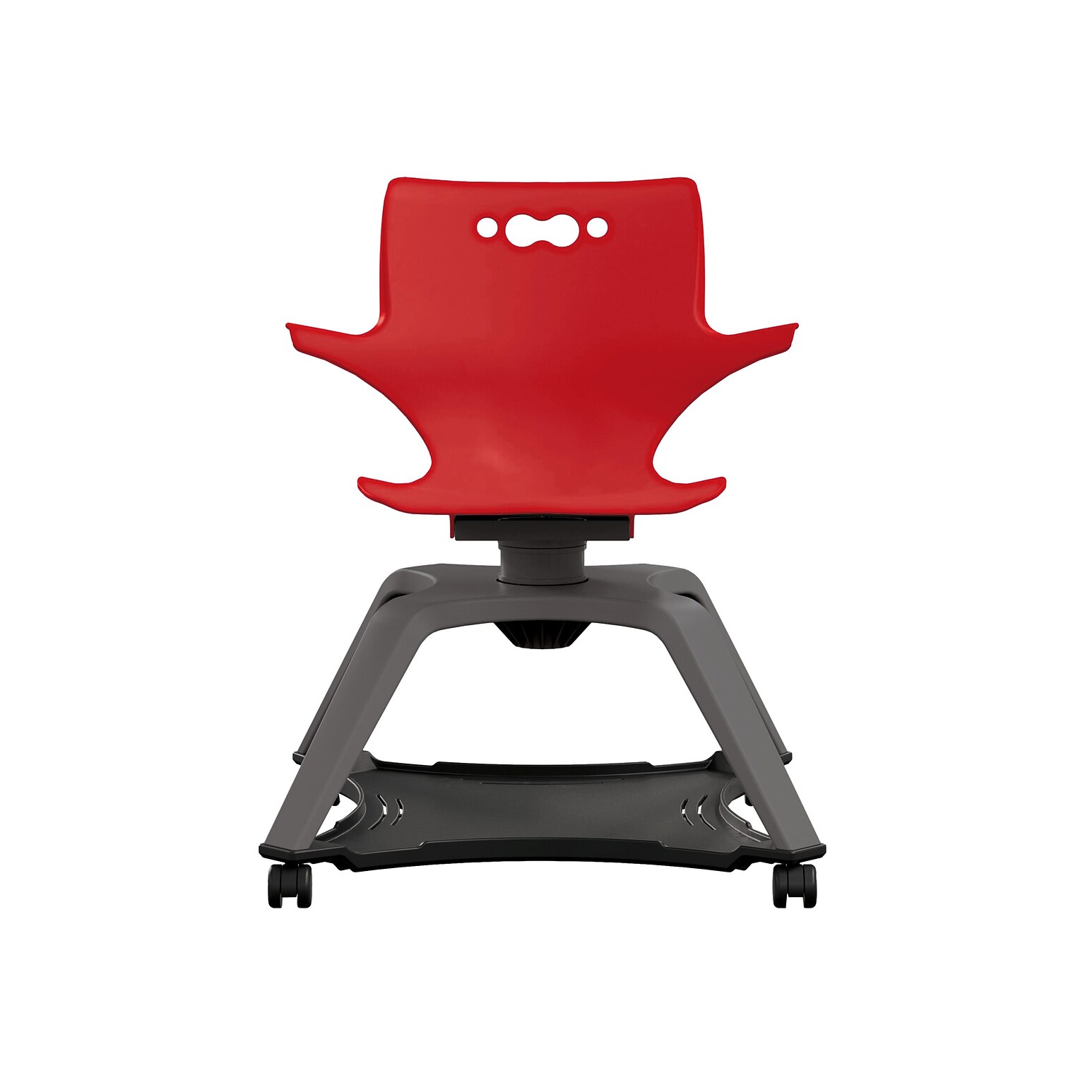 MooreCo Hierarchy Enroll Polypropylene School Chair, Red (54325-Red-WA-NN-SC)