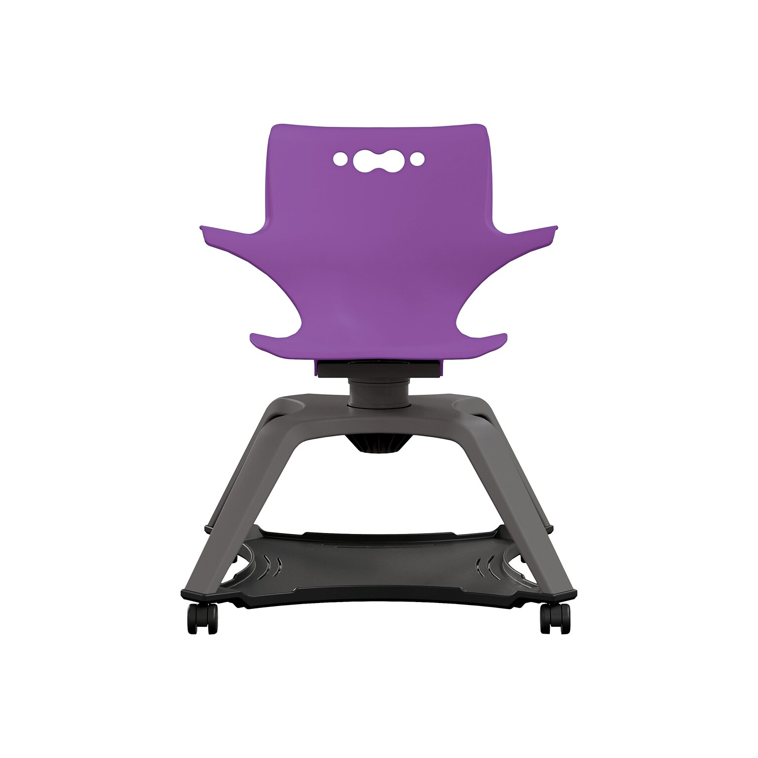 MooreCo Hierarchy Enroll Polypropylene School Chair, Purple (54325-Purple-WA-NN-SC)