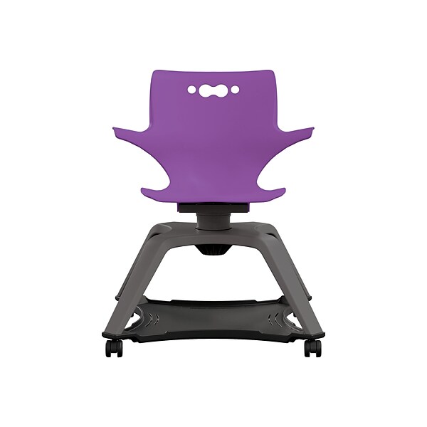 MooreCo Hierarchy Enroll Polypropylene School Chair, Purple (54325-Purple-WA-NN-SC)