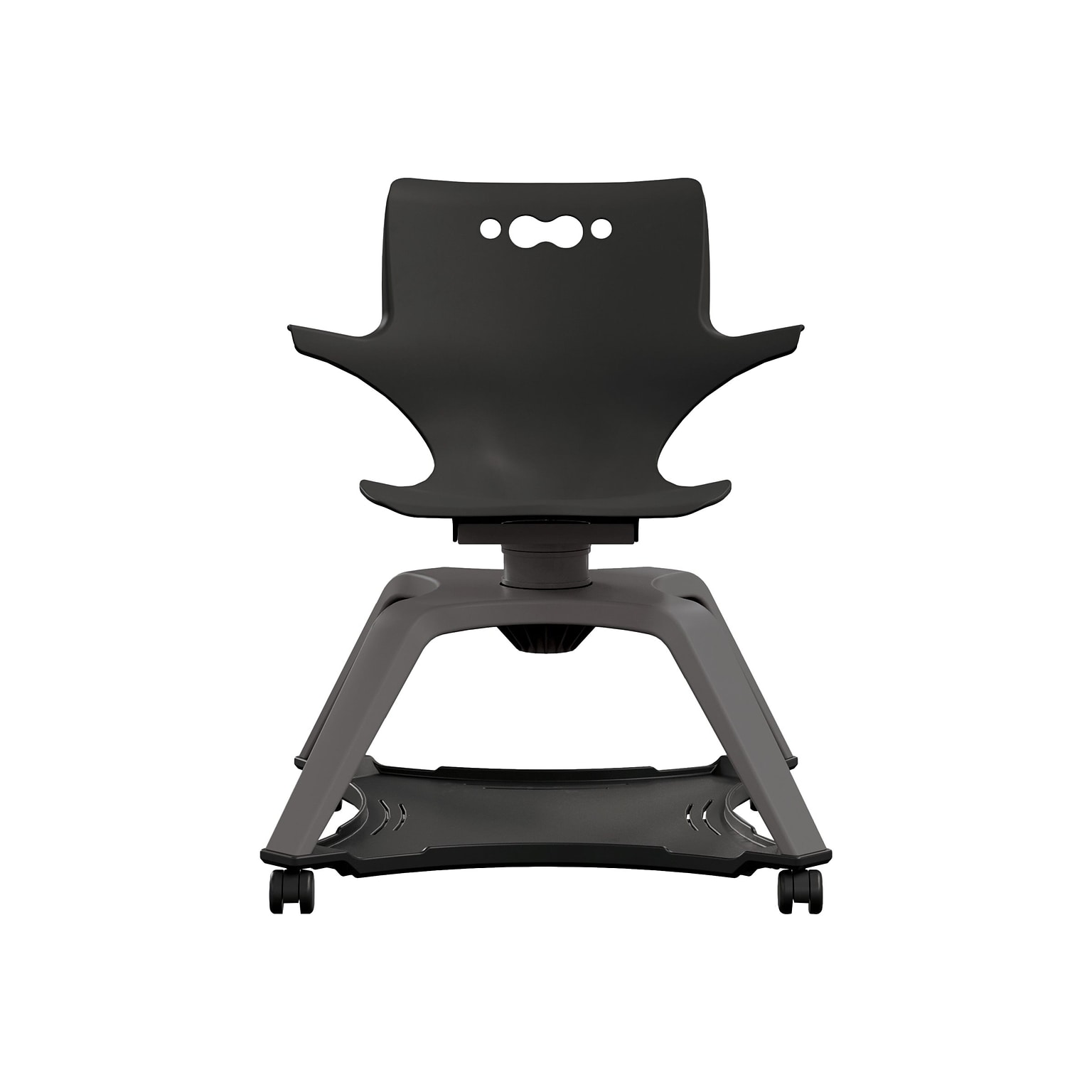 MooreCo Hierarchy Enroll Polypropylene School Chair, Black (54325-Black-WA-NN-SC)