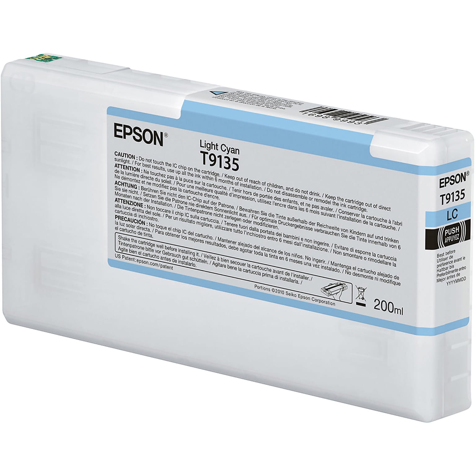 Epson T913 Light Cyan Standard Yield Ink Cartridge (T913500)