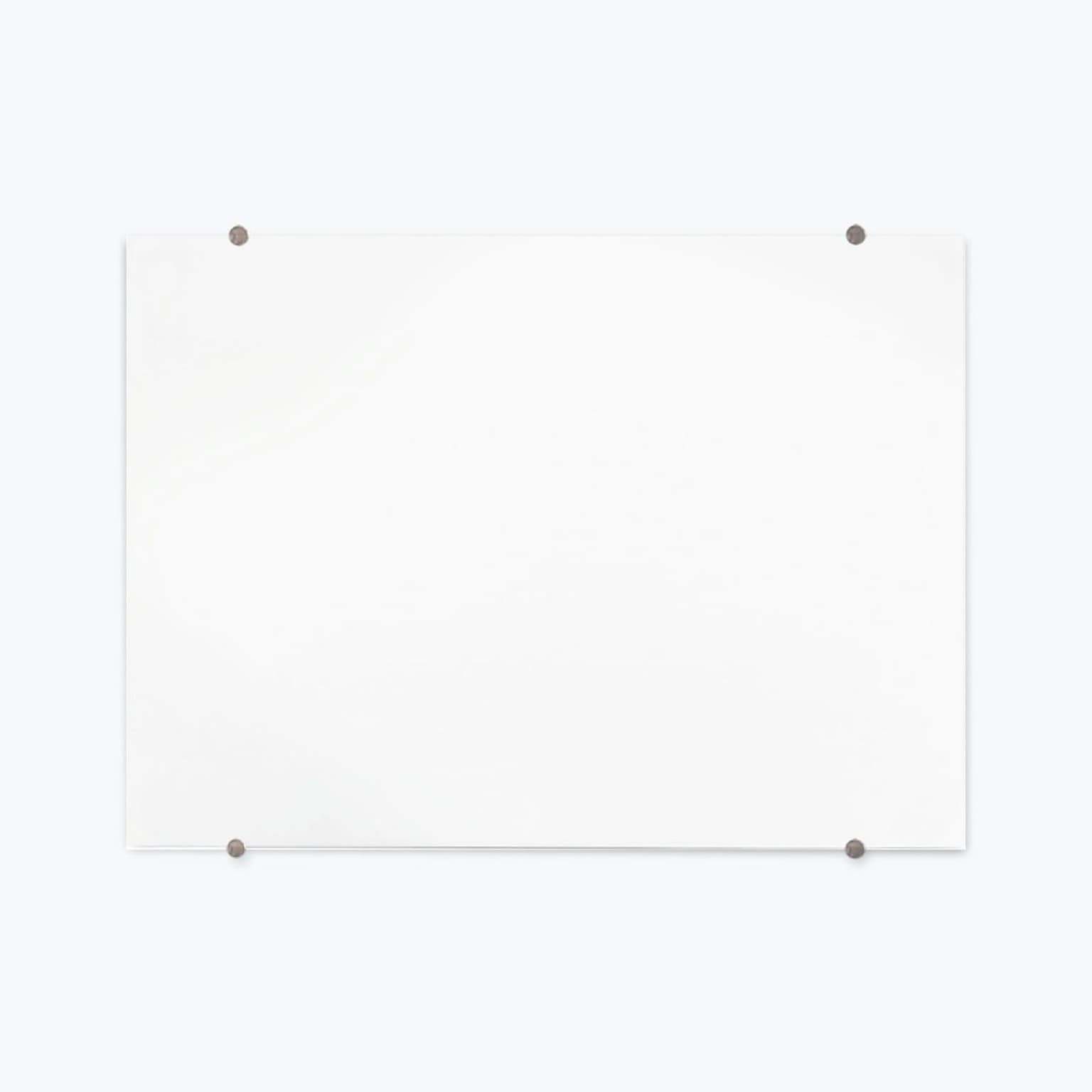 Luxor Magnetic Wall Mounted Glass Dry Erase Board, 48x36 (WGB4836M)