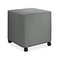 HON Flock Fabric Cube Ottoman, Platinum (HONFLCO1PNS4)