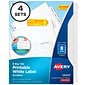 Avery Big Tab Printable Paper Dividers with White Labels, 8 Tabs, 4 Sets/Pack (11433)