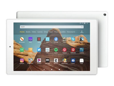 Amazon Fire HD 10 Tablet (9th Generation), 10.1 HD Display, WiFi, 64 GB, White (B07KD58DQS)