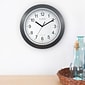 La Crosse Technology 10 Inch Atomic Analog Wall Clock, Black (WT-3102B)