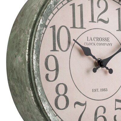 La Crosse Technology Quartz Wall Clock, 12.5" x 9" x 2.1" (404-3828)