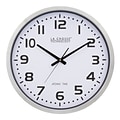 La Crosse® Technology 20 Atomic Metal Analog Wall Clock, Silver (404-1220)