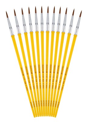 Crayola Watercolor Brush, Yellow, #2, 7/16", 12/Pk (05-1127-002)