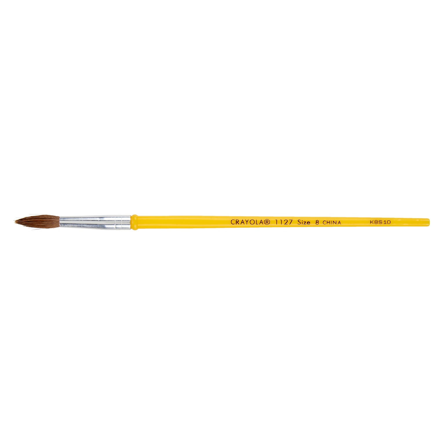 Crayola Watercolor Brush, Yellow, #8, 13/16, 12/Pk (05-1127-008)
