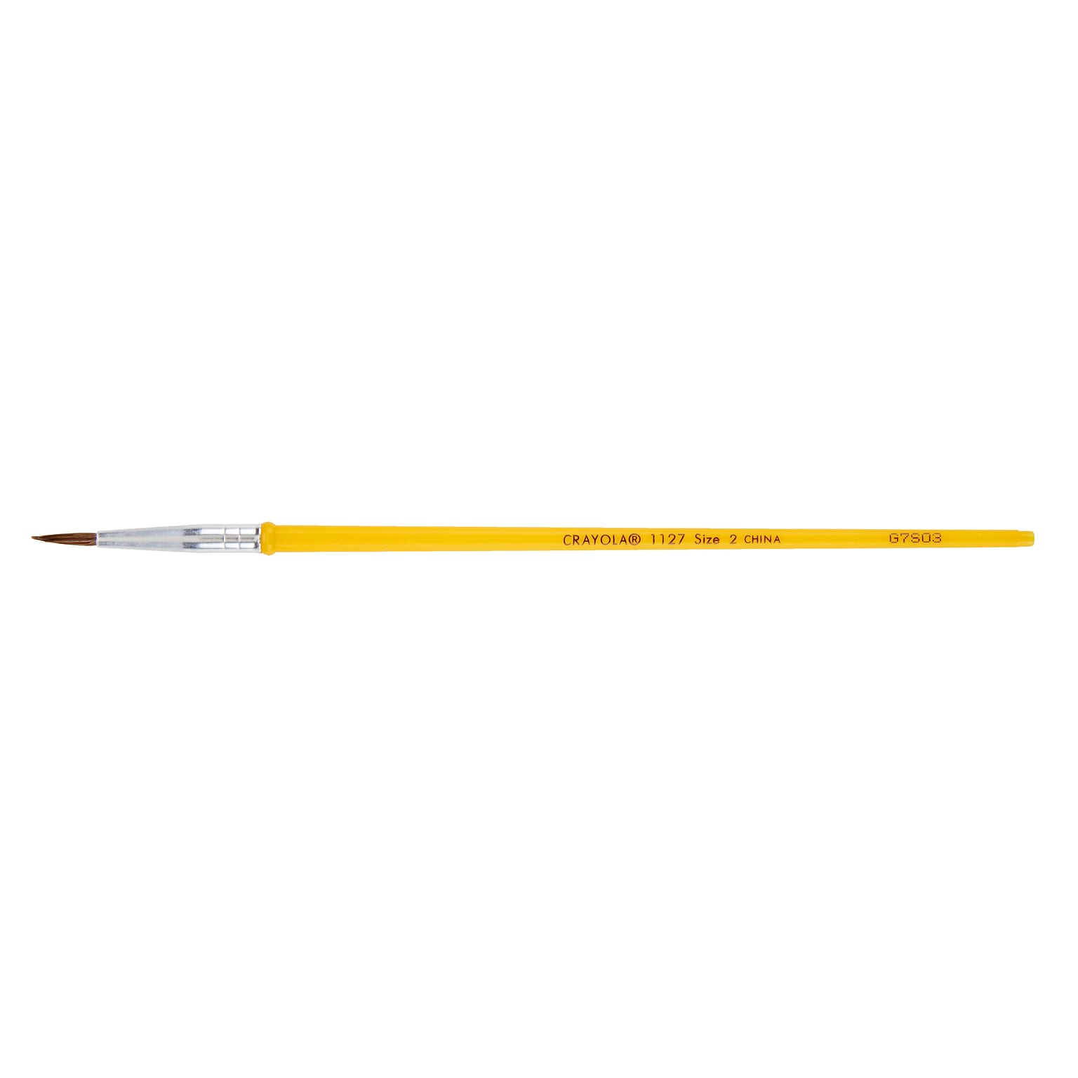 Crayola Watercolor Brush, Yellow, #2, 7/16, 12/Pk (05-1127-002)