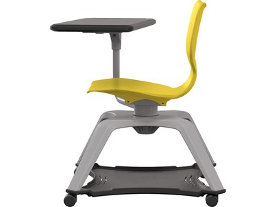 MooreCo Hierarchy Enroll Polypropylene School Chair, Yellow (54325-Yellow-NA-TN-SC)