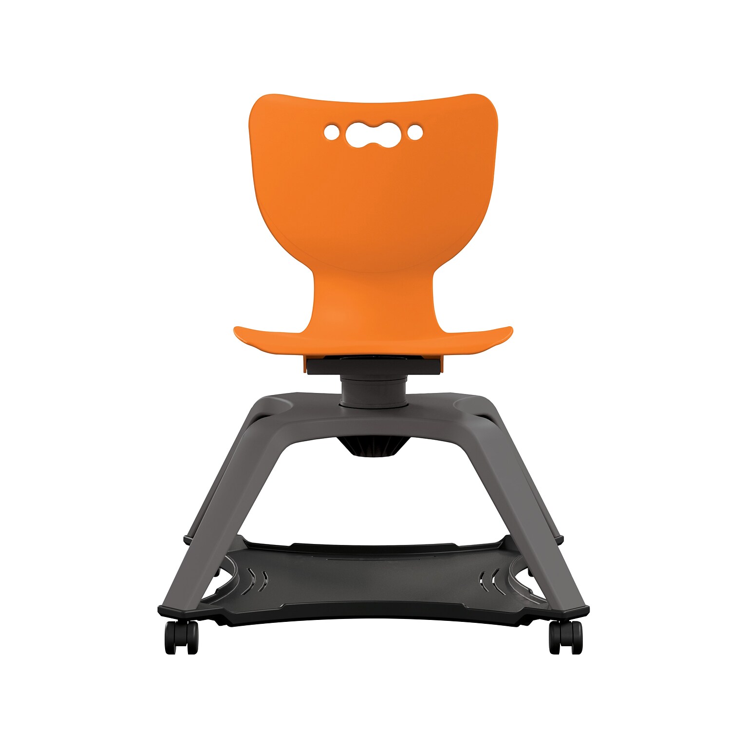 MooreCo Hierarchy Enroll Polypropylene School Chair, Orange (54325-Orange-NA-NN-SC)