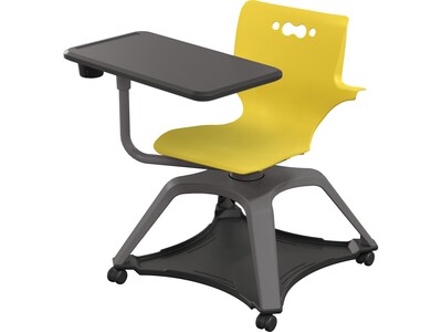 MooreCo Hierarchy Enroll Polypropylene School Chair, Yellow (54325-Yellow-WA-TC-SC)