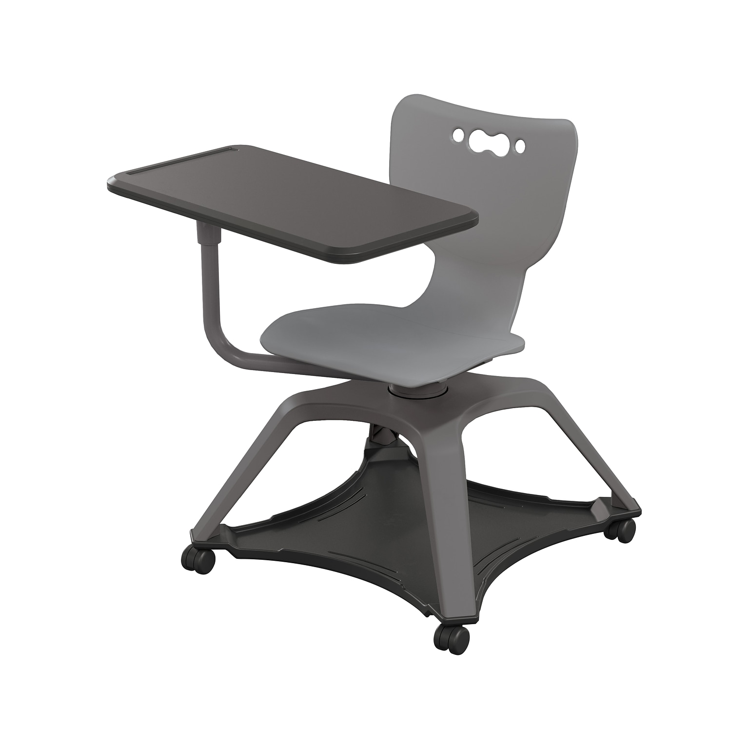 MooreCo Hierarchy Enroll Polypropylene School Chair, Cool Gray (54325-Gray-NA-TN-SC)