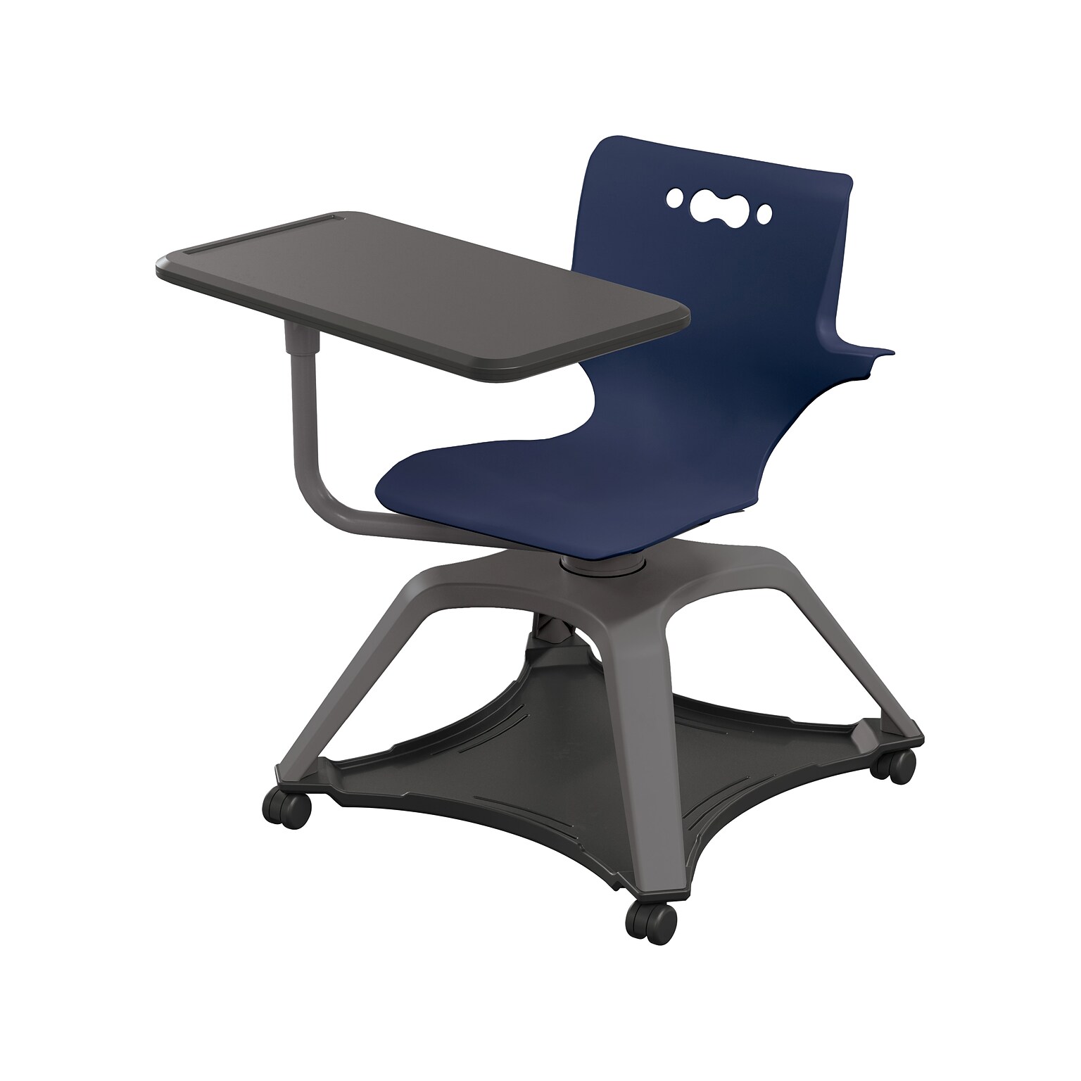 MooreCo Hierarchy Enroll Polypropylene School Chair, Navy (54325-Navy-WA-TN-SC)