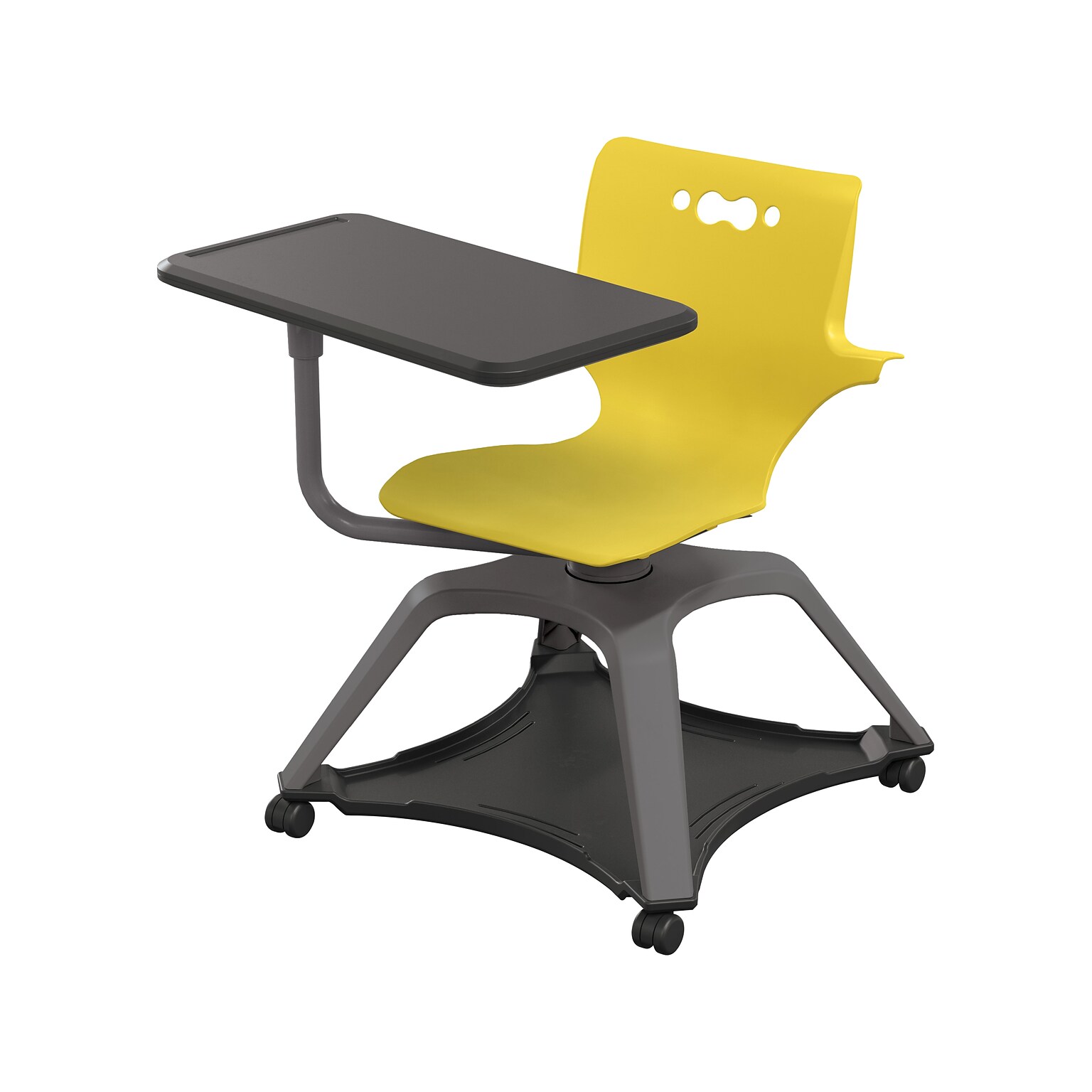 MooreCo Hierarchy Enroll Polypropylene School Chair, Yellow (54325-Yellow-WA-TN-SC)