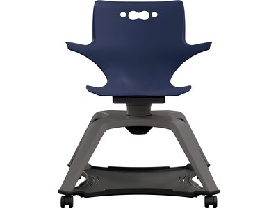 MooreCo Hierarchy Enroll Polypropylene School Chair, Navy (54325-Navy-WA-NN-SC)