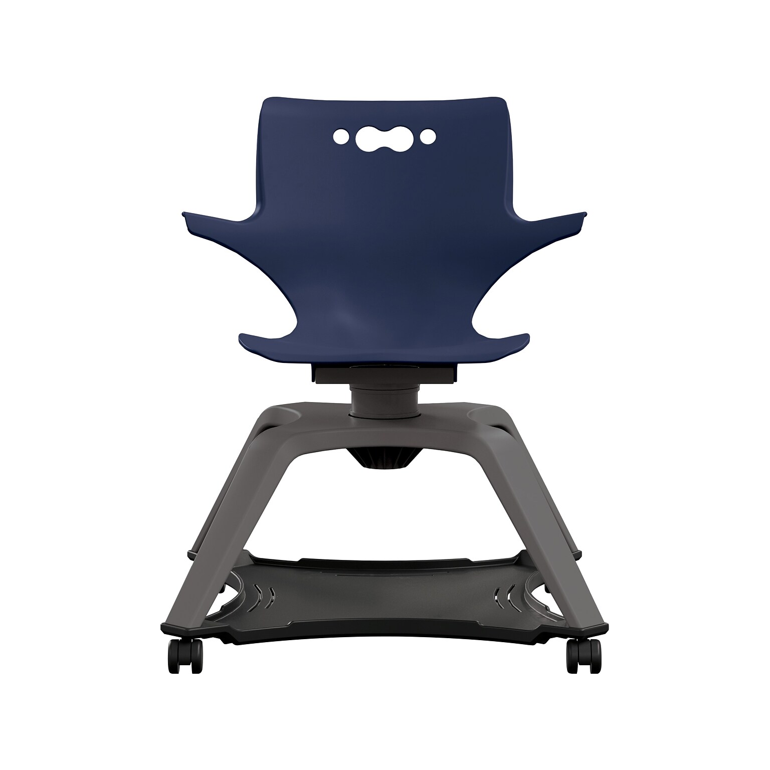 MooreCo Hierarchy Enroll Polypropylene School Chair, Navy (54325-Navy-WA-NN-SC)
