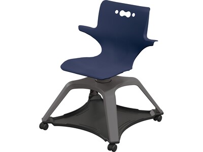 MooreCo Hierarchy Enroll Polypropylene School Chair, Navy (54325-Navy-WA-NN-SC)