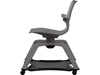 MooreCo Hierarchy Enroll Polypropylene School Chair, Cool Gray (54325-Gray-WA-NN-SC)