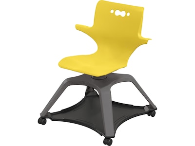 MooreCo Hierarchy Enroll Polypropylene School Chair, Yellow (54325-Yellow-WA-NN-SC)