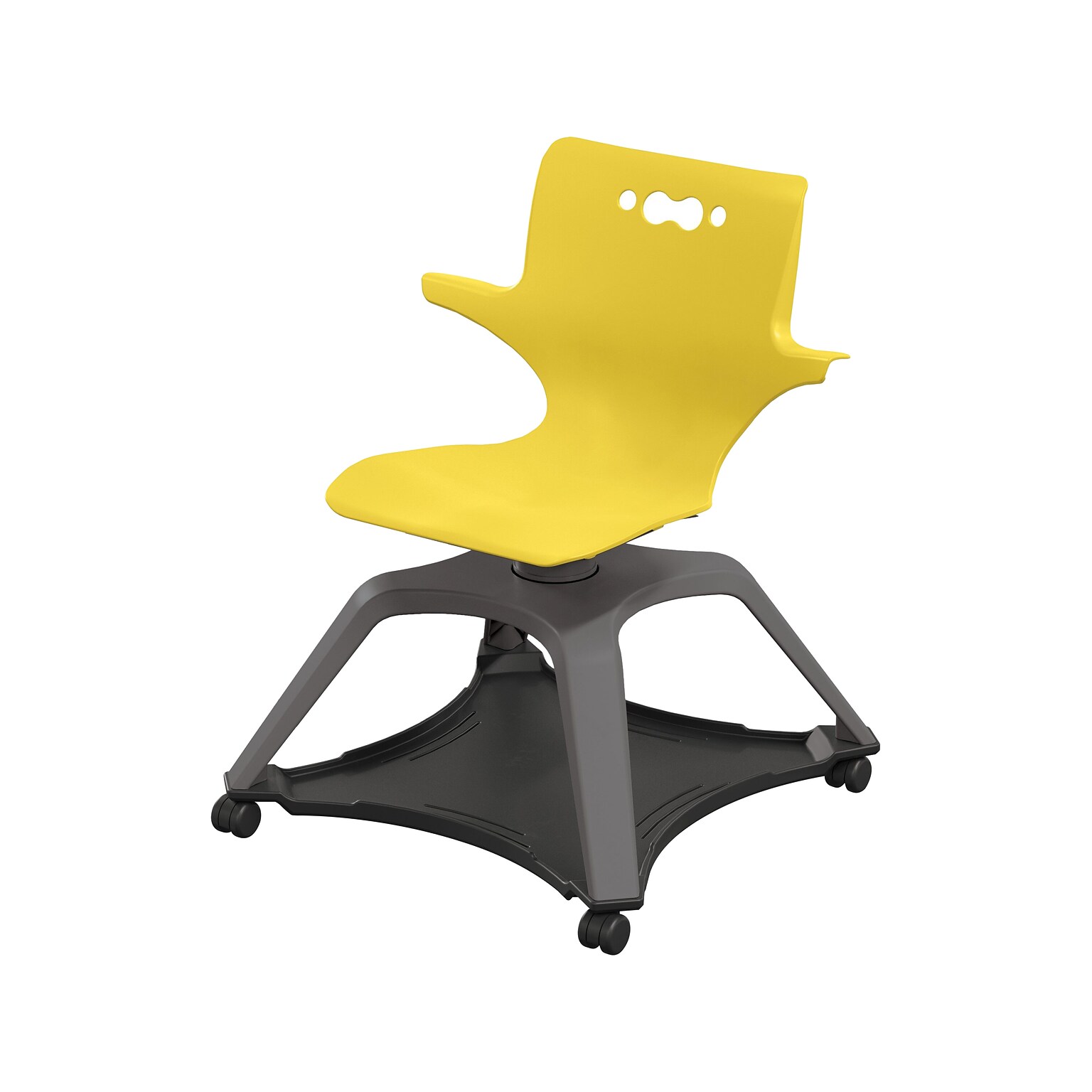 MooreCo Hierarchy Enroll Polypropylene School Chair, Yellow (54325-Yellow-WA-NN-SC)