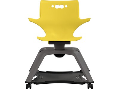 MooreCo Hierarchy Enroll Polypropylene School Chair, Yellow (54325-Yellow-WA-NN-SC)