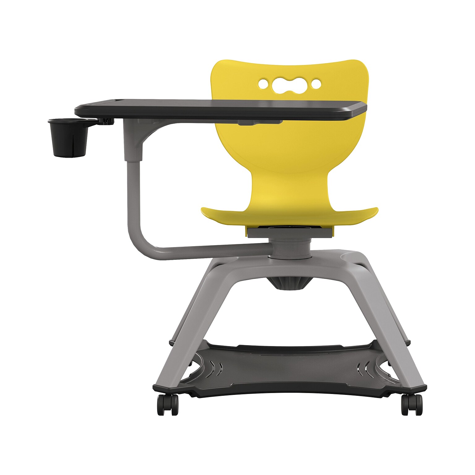 MooreCo Hierarchy Enroll Polypropylene School Chair, Yellow (54325-Yellow-NA-TC-SC)