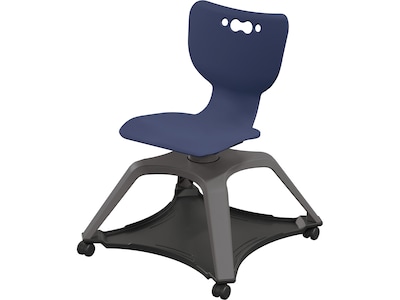 MooreCo Hierarchy Enroll Polypropylene School Chair, Navy (54325-Navy-NA-NN-SC)