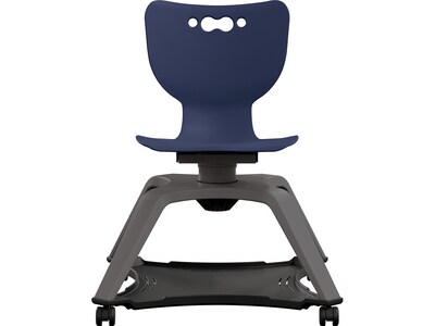 MooreCo Hierarchy Enroll Polypropylene School Chair, Navy (54325-Navy-NA-NN-SC)