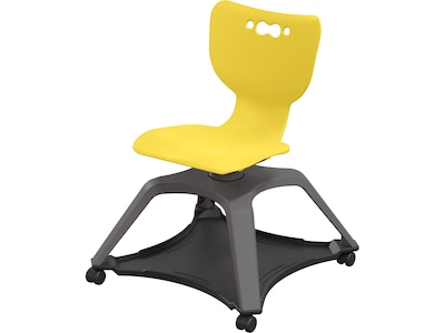 MooreCo Hierarchy Enroll Polypropylene School Chair, Yellow (54325-Yellow-NA-NN-SC)