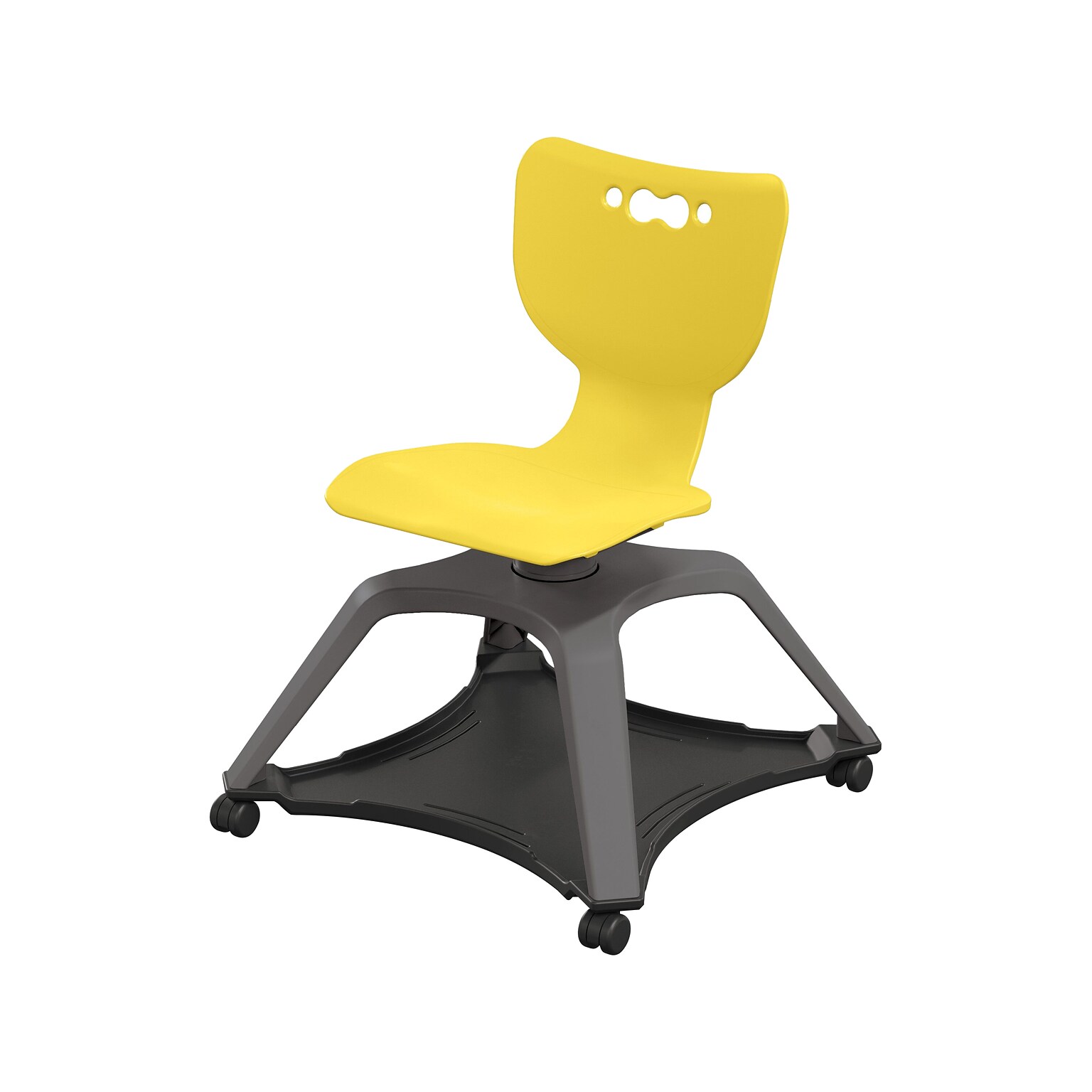 MooreCo Hierarchy Enroll Polypropylene School Chair, Yellow (54325-Yellow-NA-NN-SC)