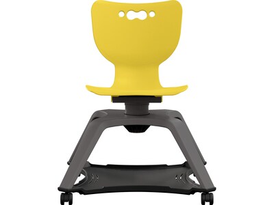 MooreCo Hierarchy Enroll Polypropylene School Chair, Yellow (54325-Yellow-NA-NN-SC)