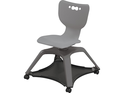 MooreCo Hierarchy Enroll Polypropylene School Chair, Cool Gray (54325-Gray-NA-NN-SC)