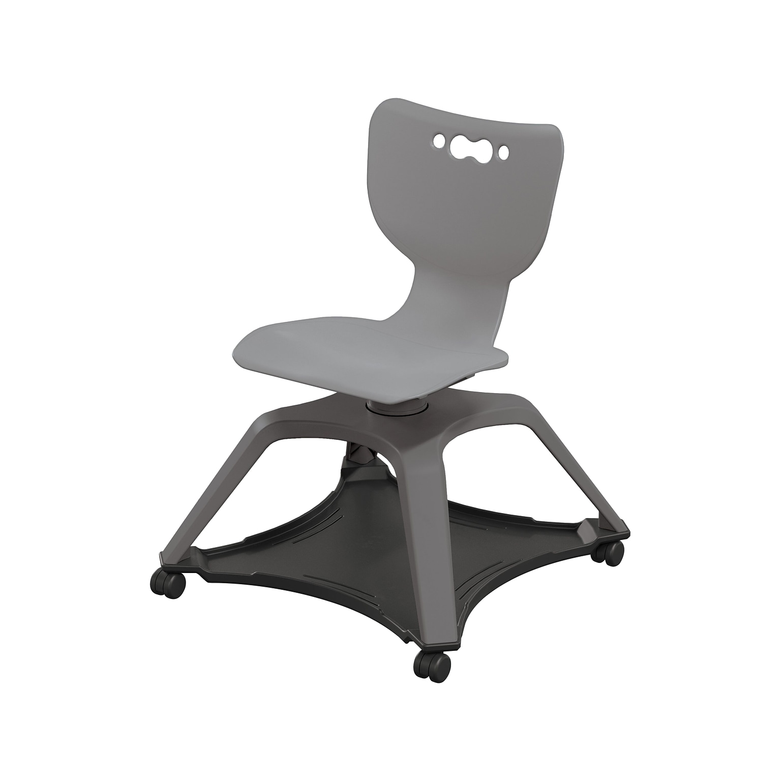 MooreCo Hierarchy Enroll Polypropylene School Chair, Cool Gray (54325-Gray-NA-NN-SC)